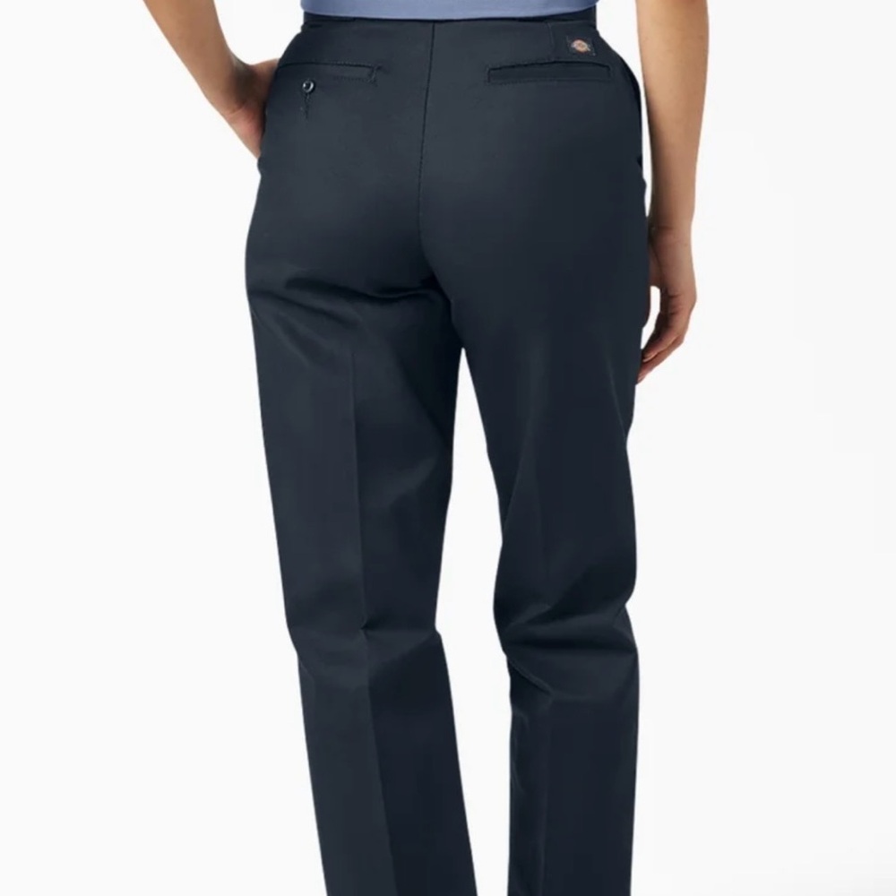 Dickies Women's 774 Original Fit Dark Blue 12 Petite Straight Leg Pants